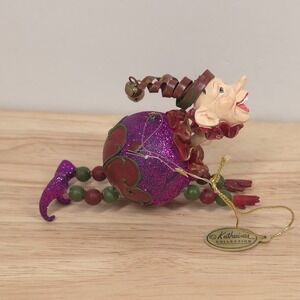Katherine's Collection Jester Male Flying Bobblehead Christmas Ornament